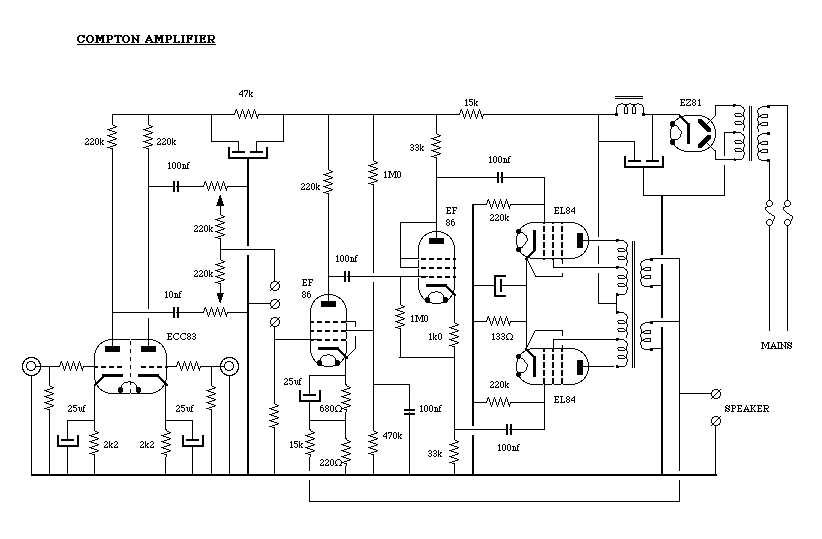 COMPTON DOMESTIC AMPLIFIER CIRCUIT