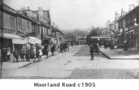 Old photograph of Moorland Road