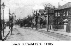 Old photograph of Lower Oldfield Park